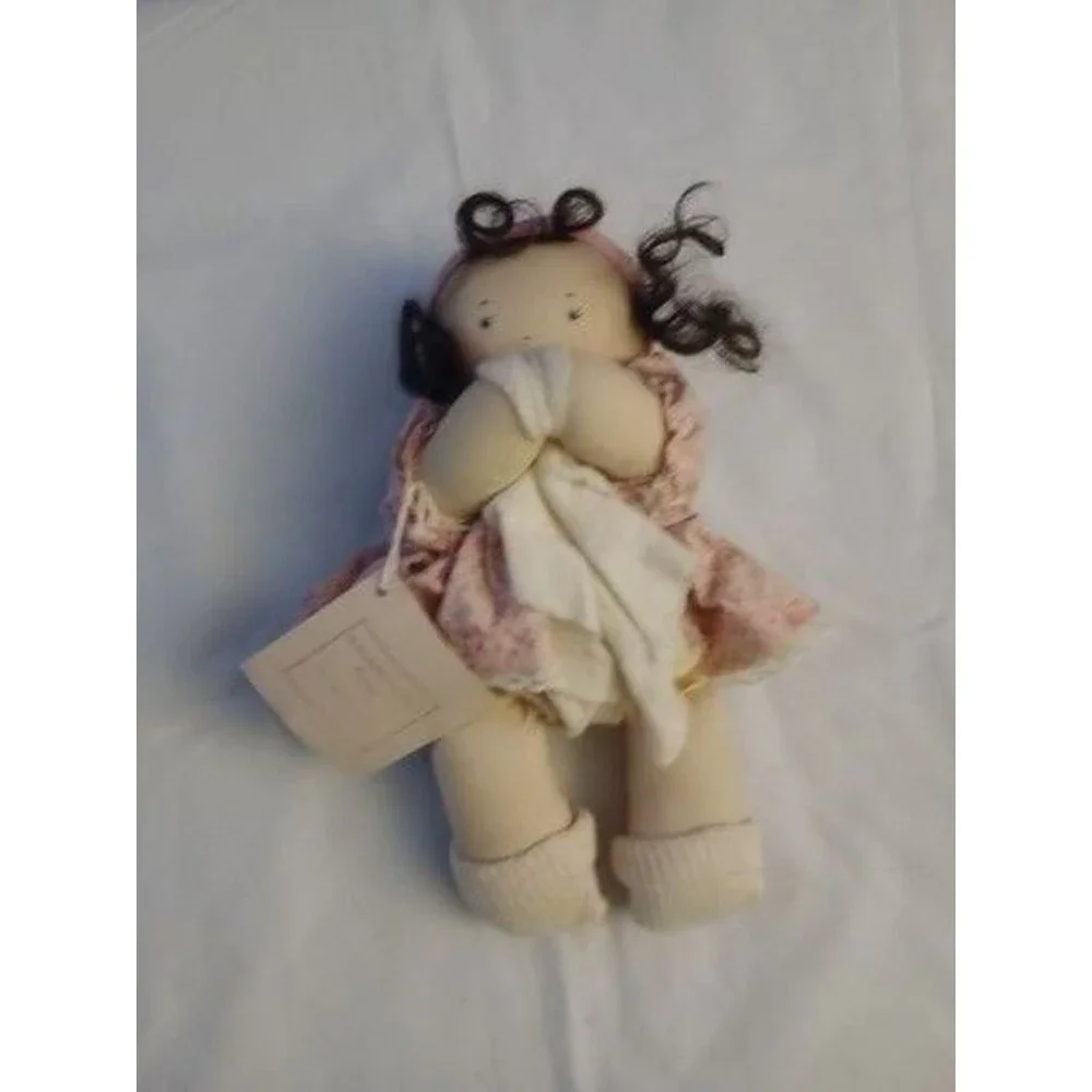 NWT Jan Shackelford Cloth Doll Sucking Thumb Pink Dress Young’un Vintage 1991